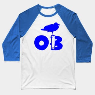 Ocean Beach Stumpy Blue Baseball T-Shirt